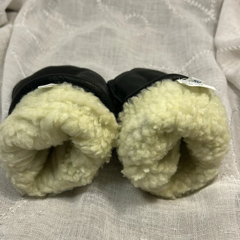 Super Soft buttery glove leather deerskin lined mittens stamped sz XL